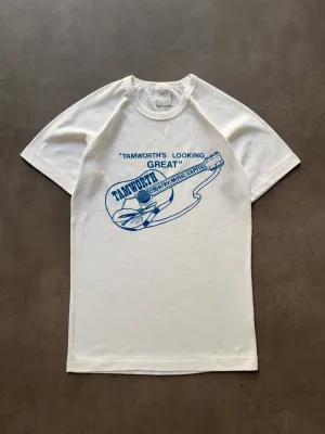 1970s TamWorth country capital tee (S) Leisure Wear Flexible Ribbed Neckline
