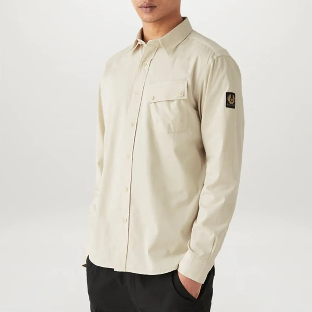 Belstaff - Pitch Shirt in Fawn Street Casual Effortless Fit