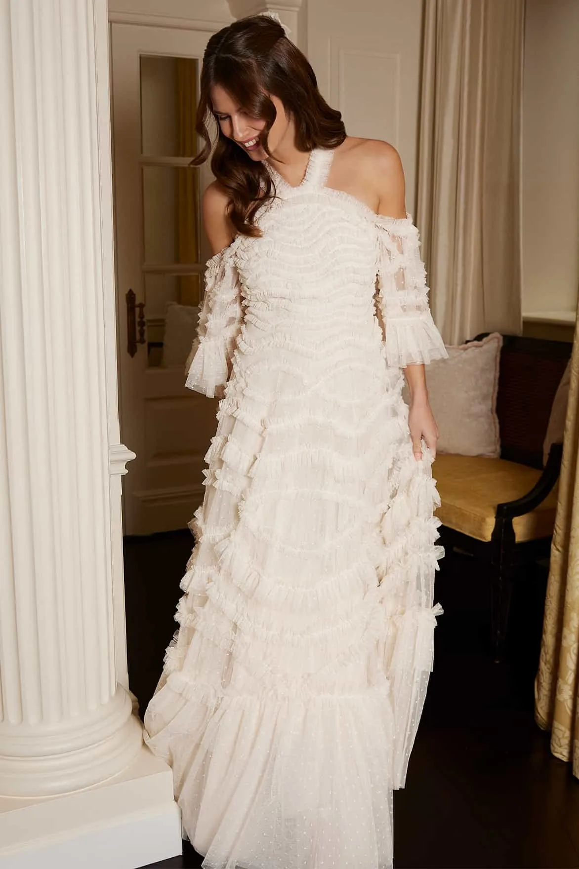 Social Charm Bronte Off-Shoulder Gown