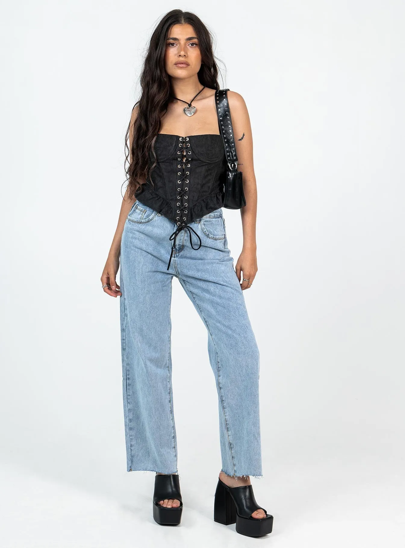 Breathable Classic Wear Eco Friendly Kalinda Denim Jeans Petite