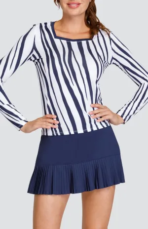 Greenwich Top - Zebra Stripes - FINAL SALE WrinkleResistant Texture short sleeved