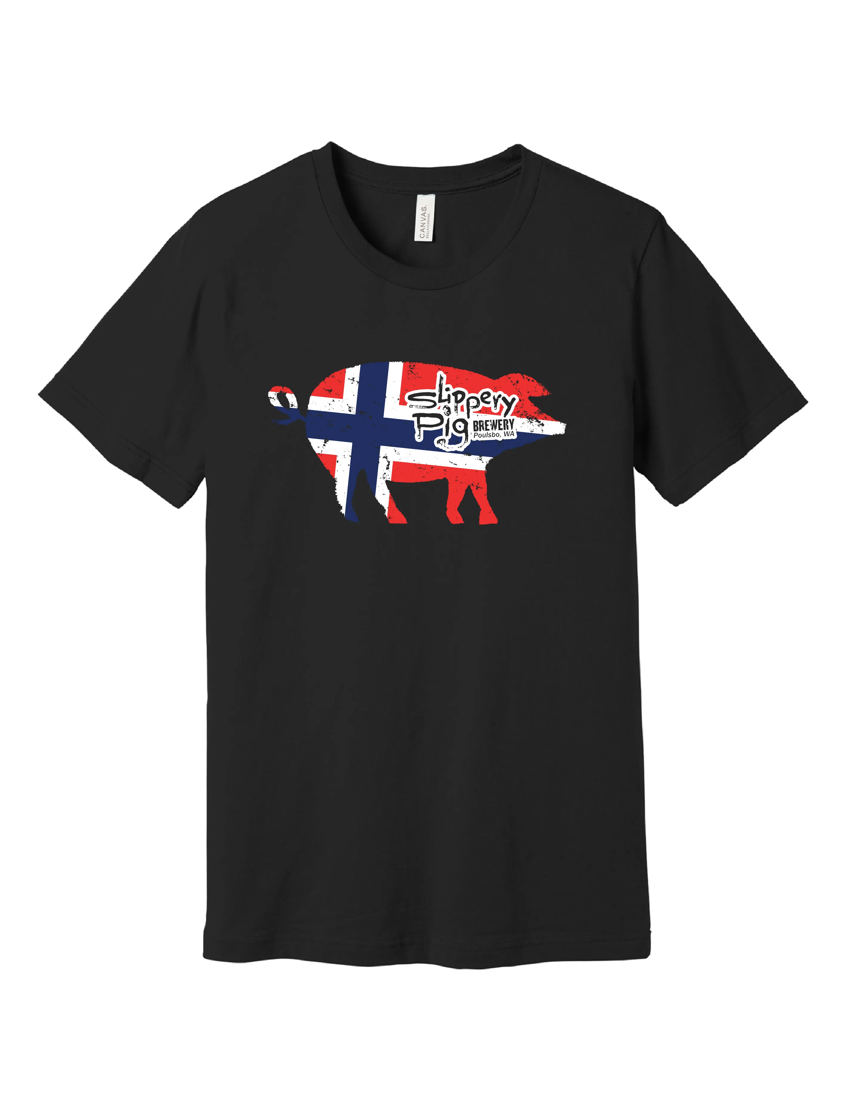 Slippery Pig ?? Norway Tee Sustainable Production Process Animal Print