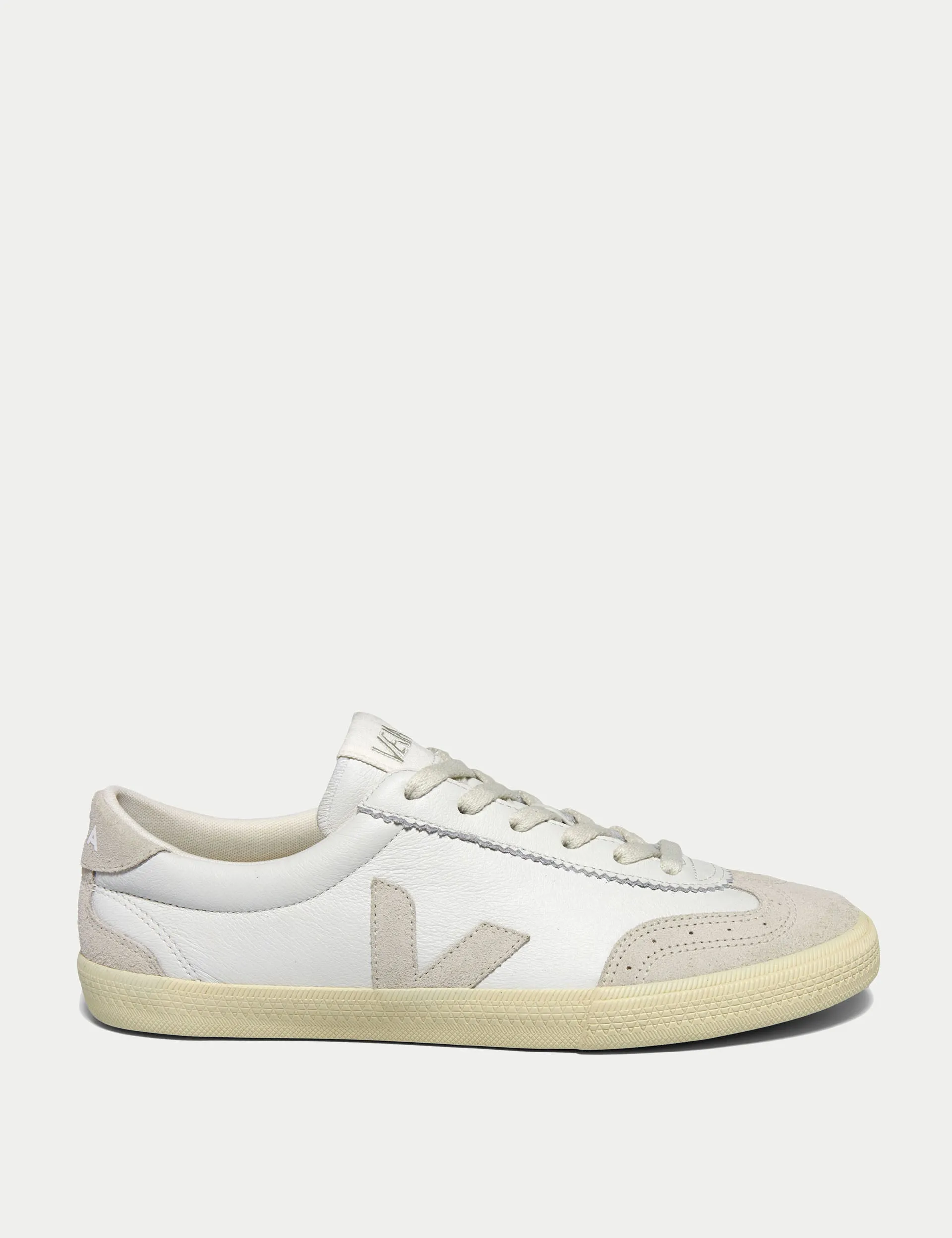 Volley Leather - White Natural EVA sole