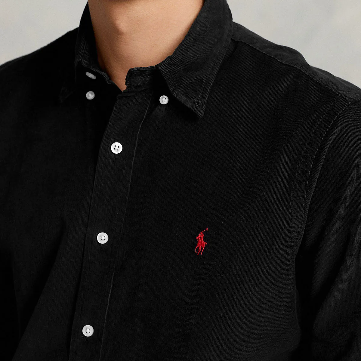 City Casual Polo Ralph Lauren - Slim Fit Corduroy Shirt in Black