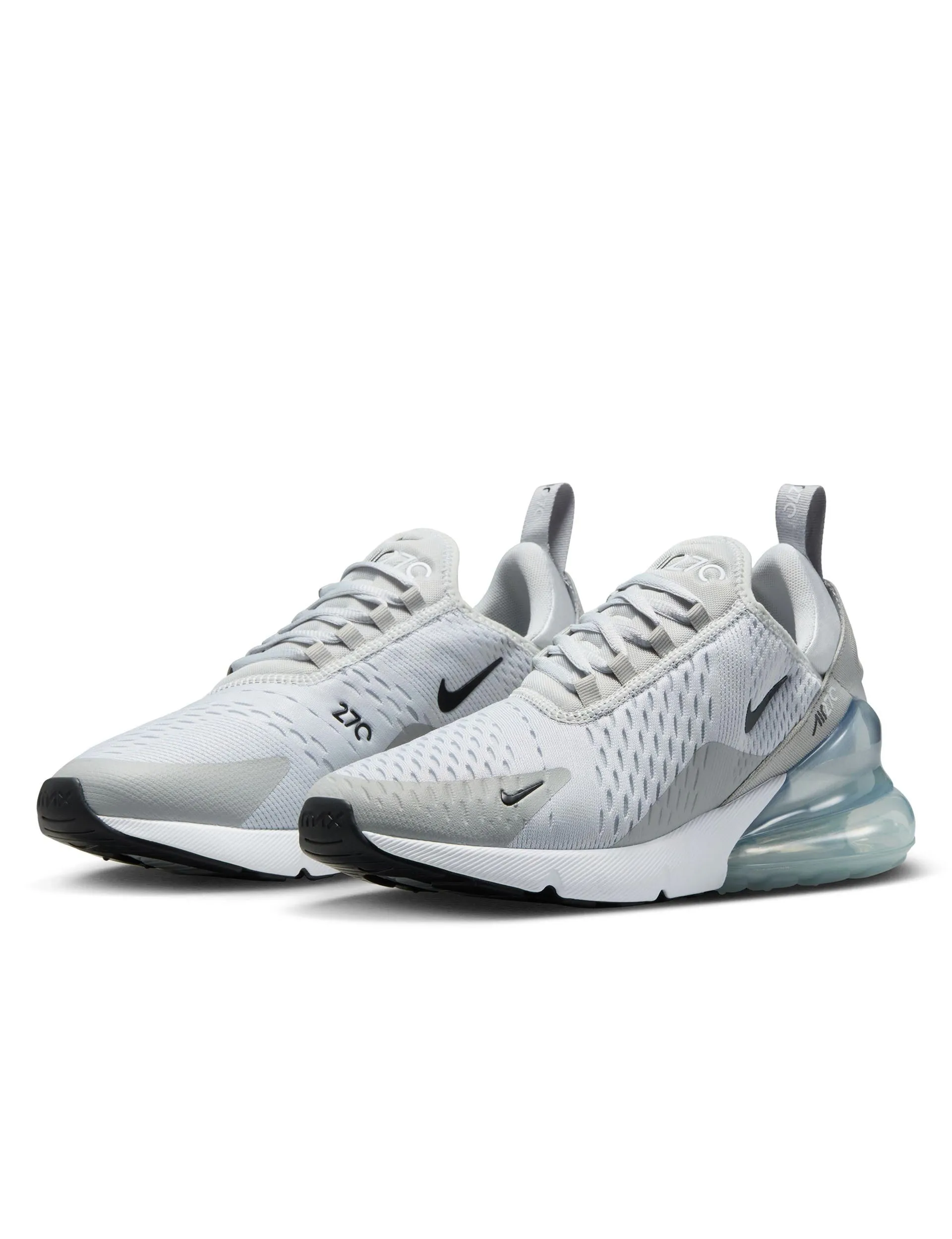 Comfortable Shoes Full Support Air Max 270 Shoes - Pure Platinum/Black/Light Smoke Grey