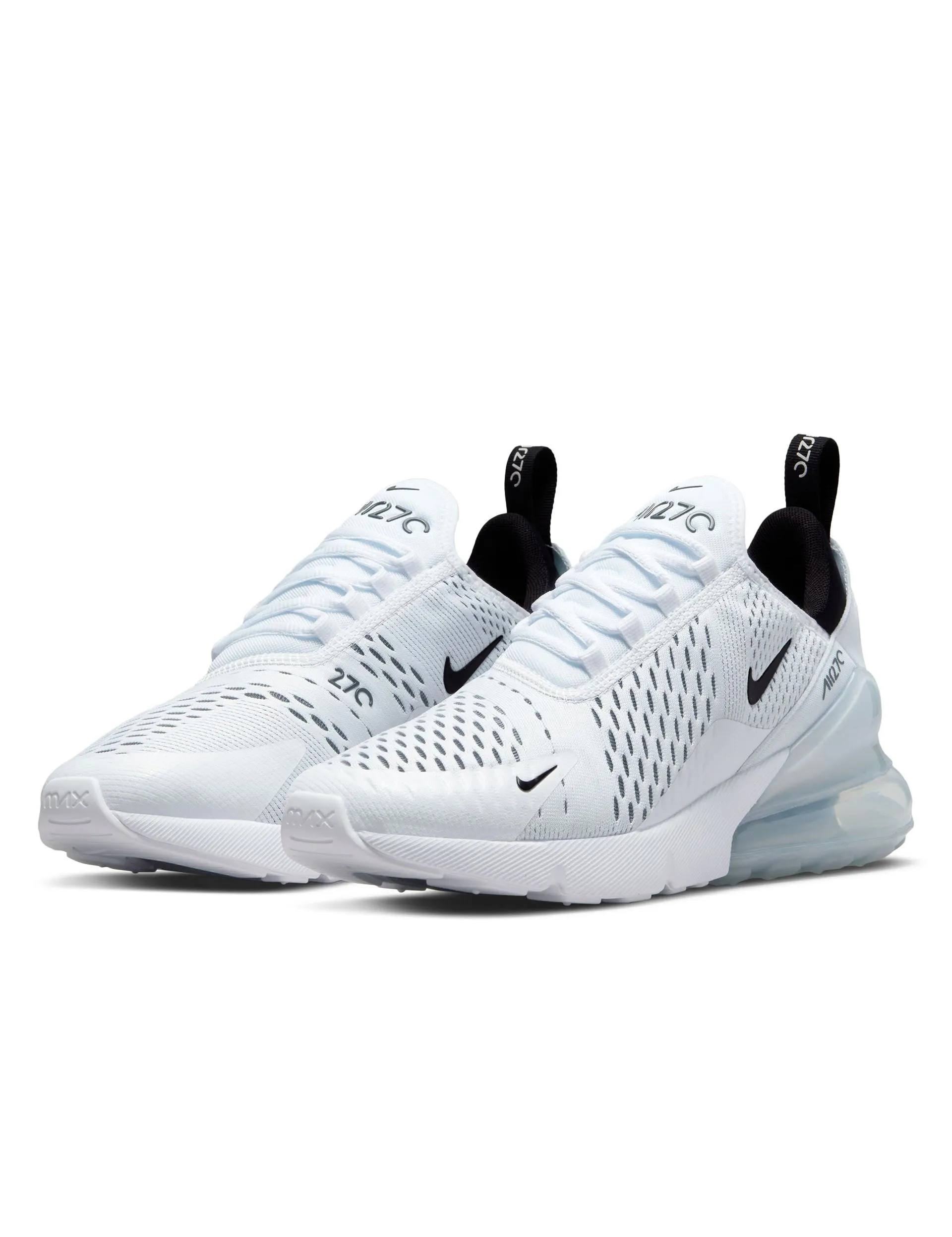 Air Max 270 Shoes - White/Black Ventilated Design