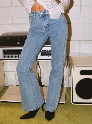 Cabarita Lounge Denim Jeans Mid Wash Easy Essentials school wear