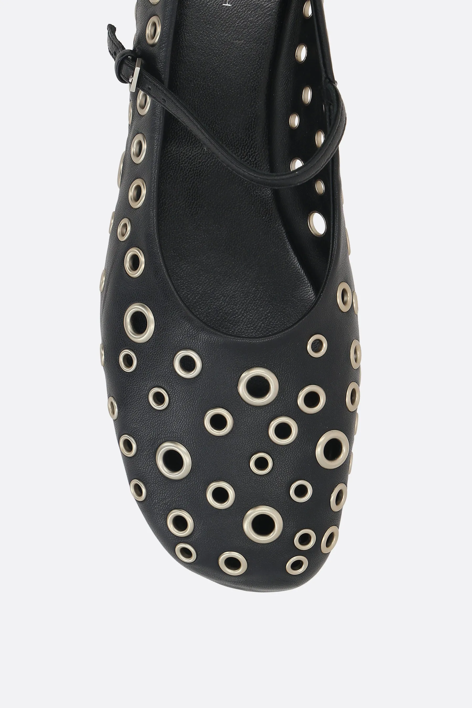 Cushioned Midsole mary-jane ballerina in nappa with eyelets