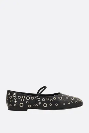 mary-jane ballerina in nappa with eyelets Match Ready