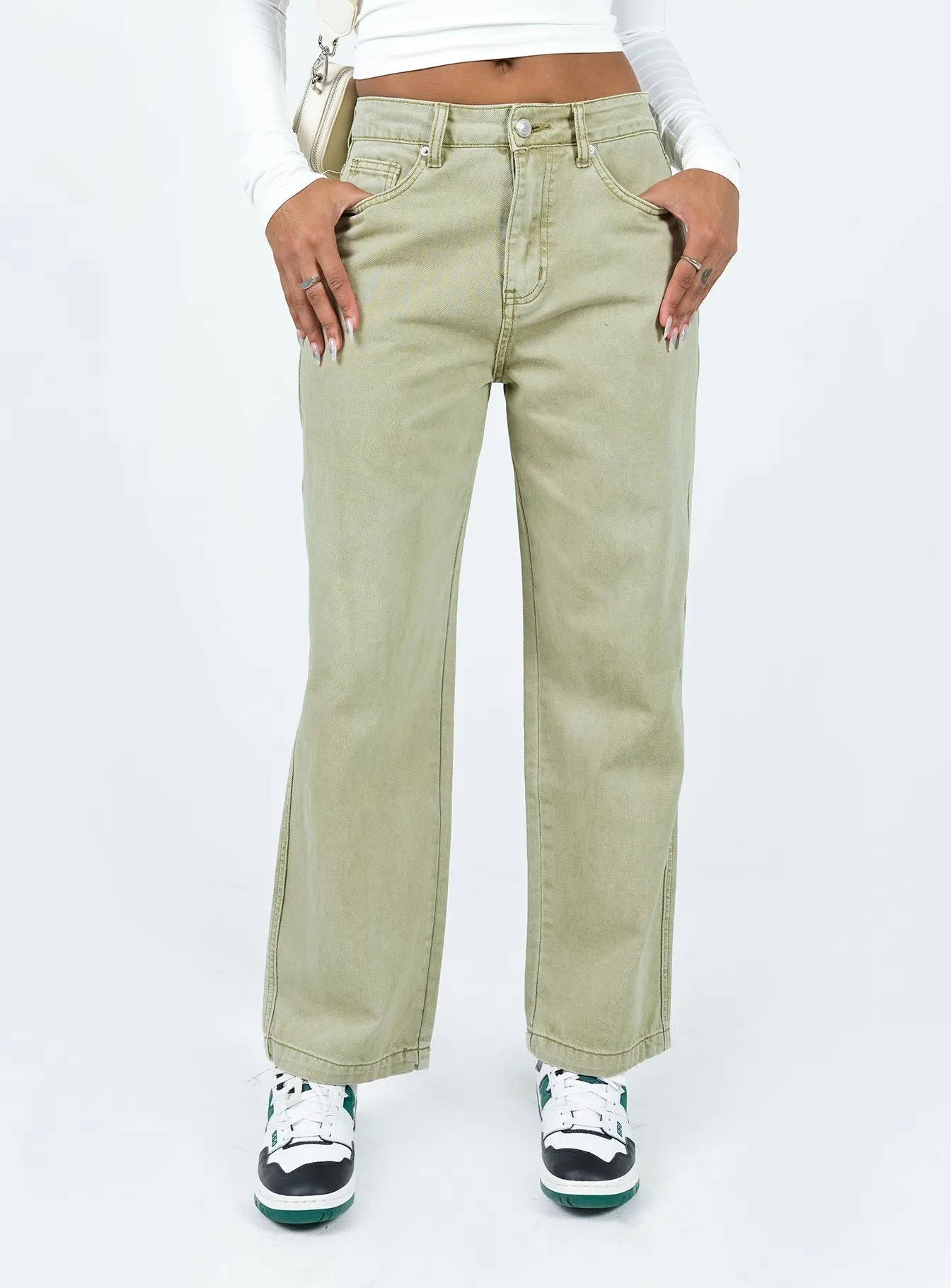 Poseidon Slouch Denim Jean Khaki Casual Friday Elegant Casual Durable Hardware