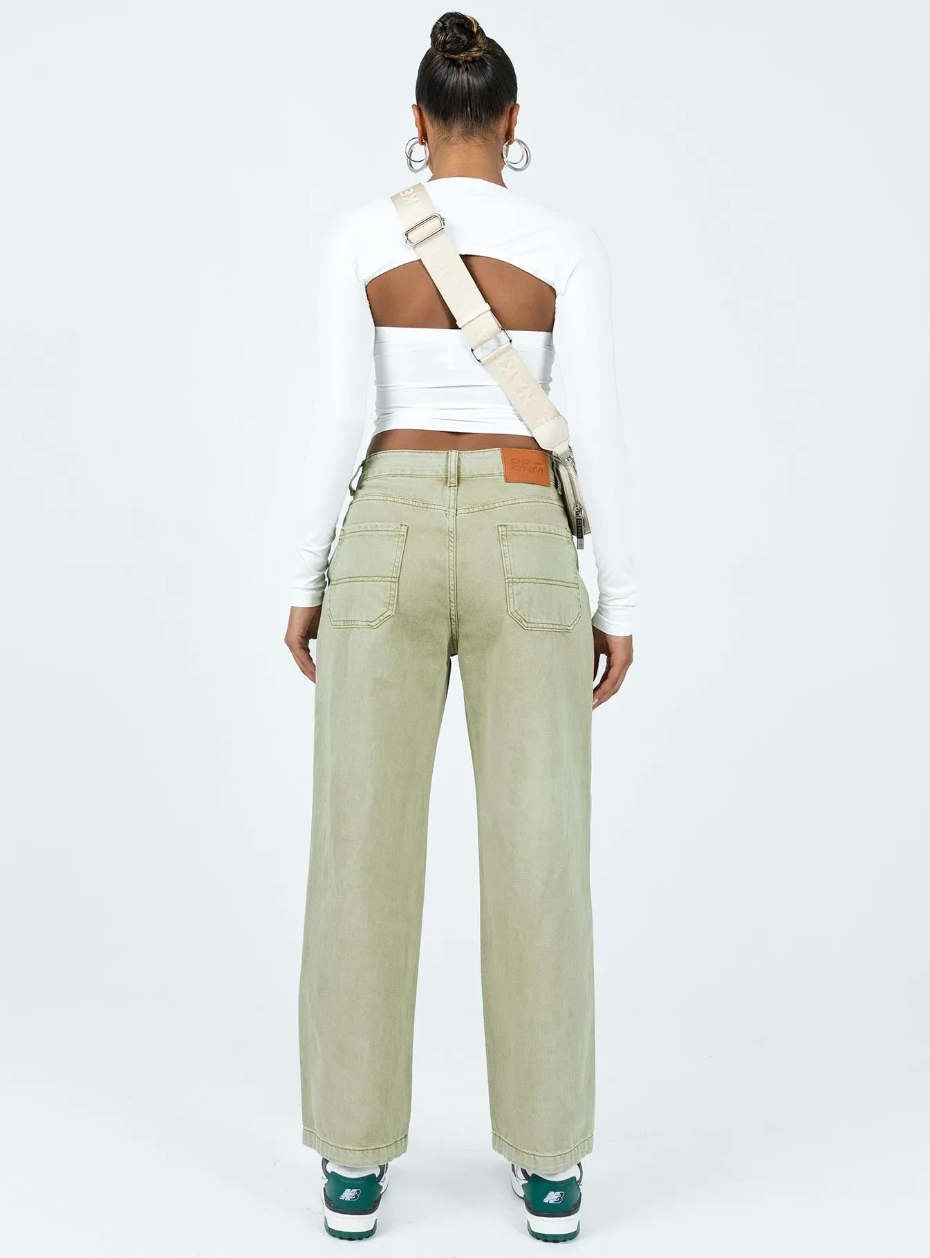 Poseidon Slouch Denim Jean Khaki Luxury Textured Athlete Fit Active Ready