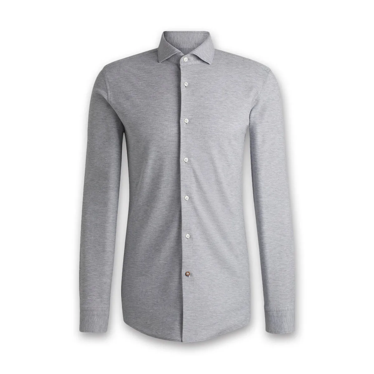 Practical Design Essential Style Wear Boss - P-Hank-Spread Slim Fit Shirt in Light Grey