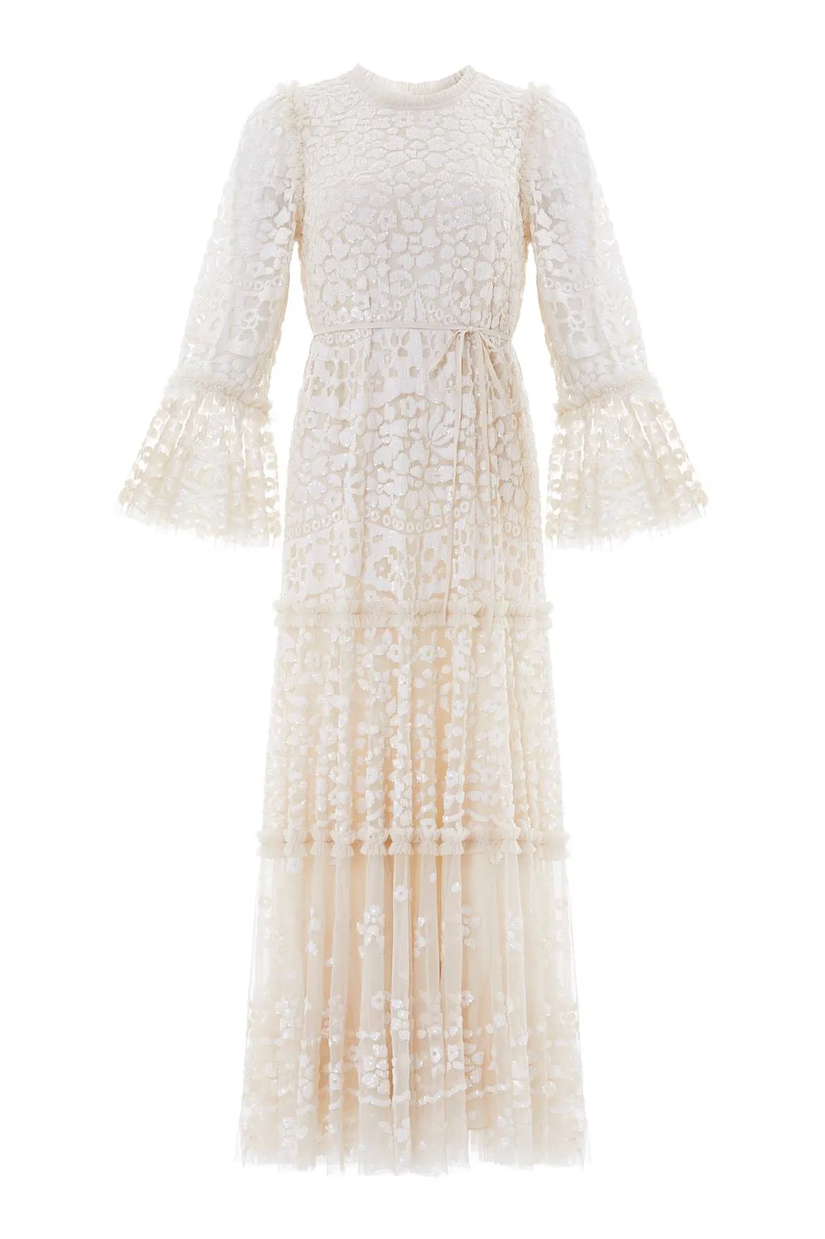 Dream Look Annie Sequin Tiered Ankle Gown