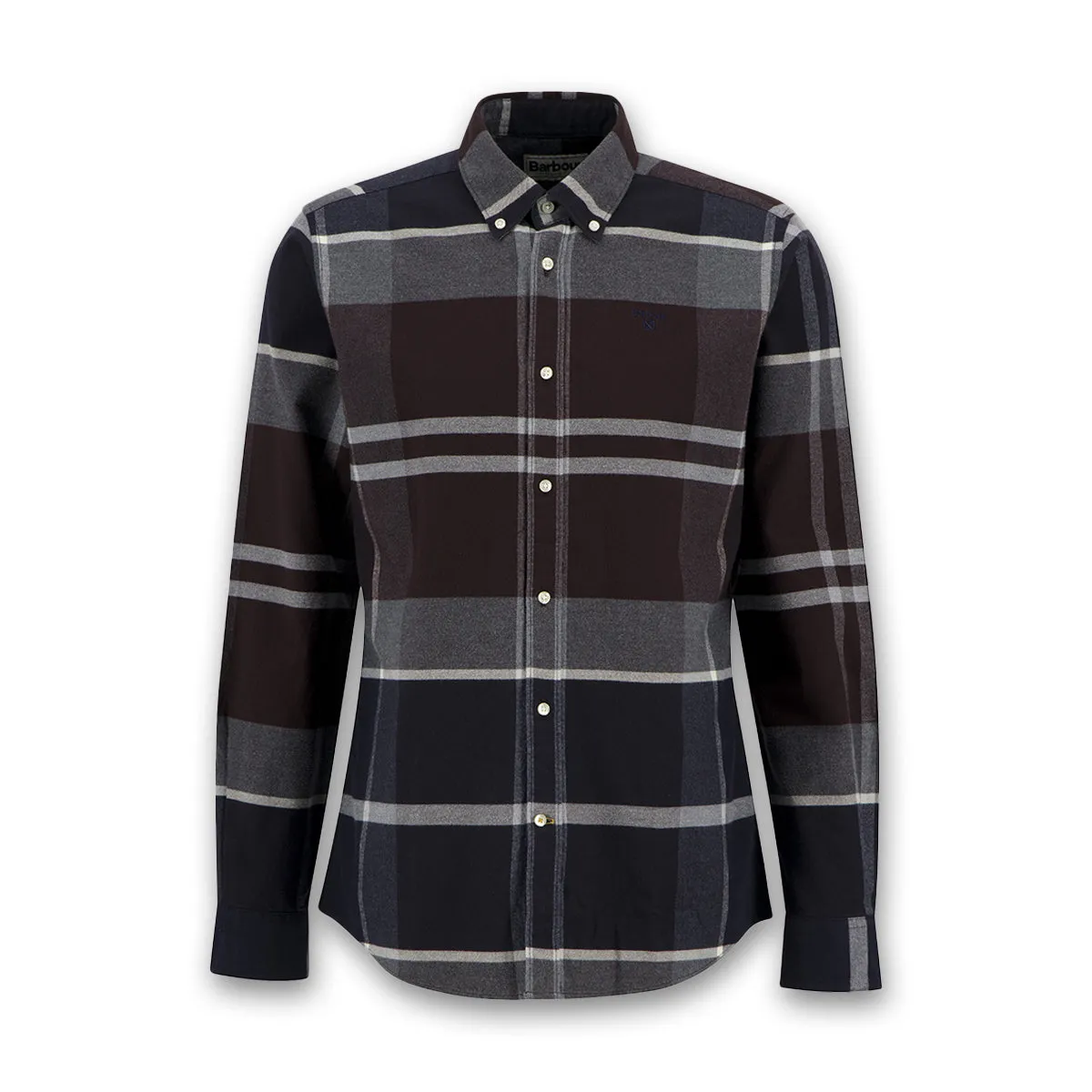Relaxed Fit Design Barbour - Iceloch Tialored Shirt in Midnight Oak Tartan