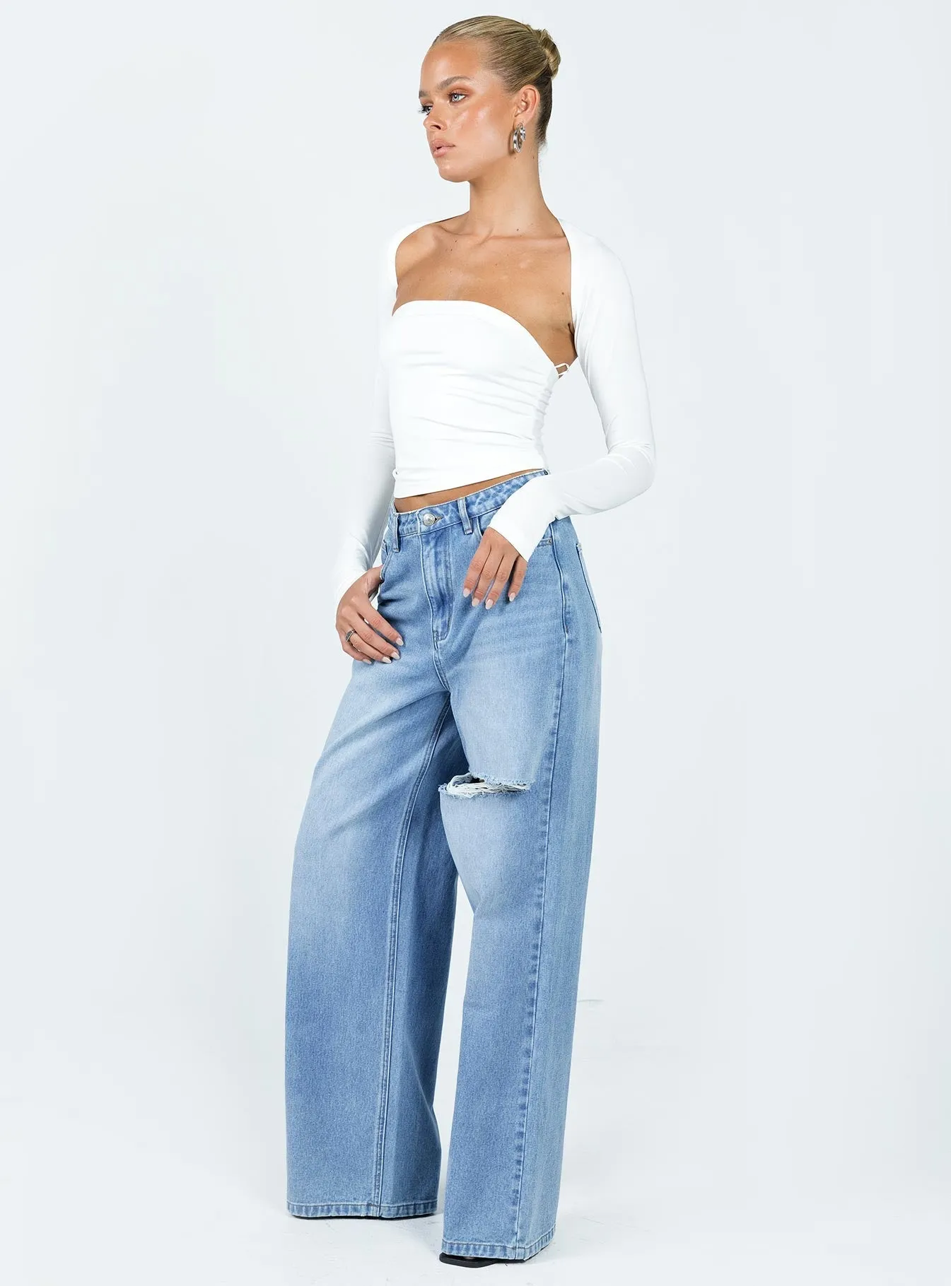 Season Ready Beale Wide Leg Jeans Mid Wash Denim