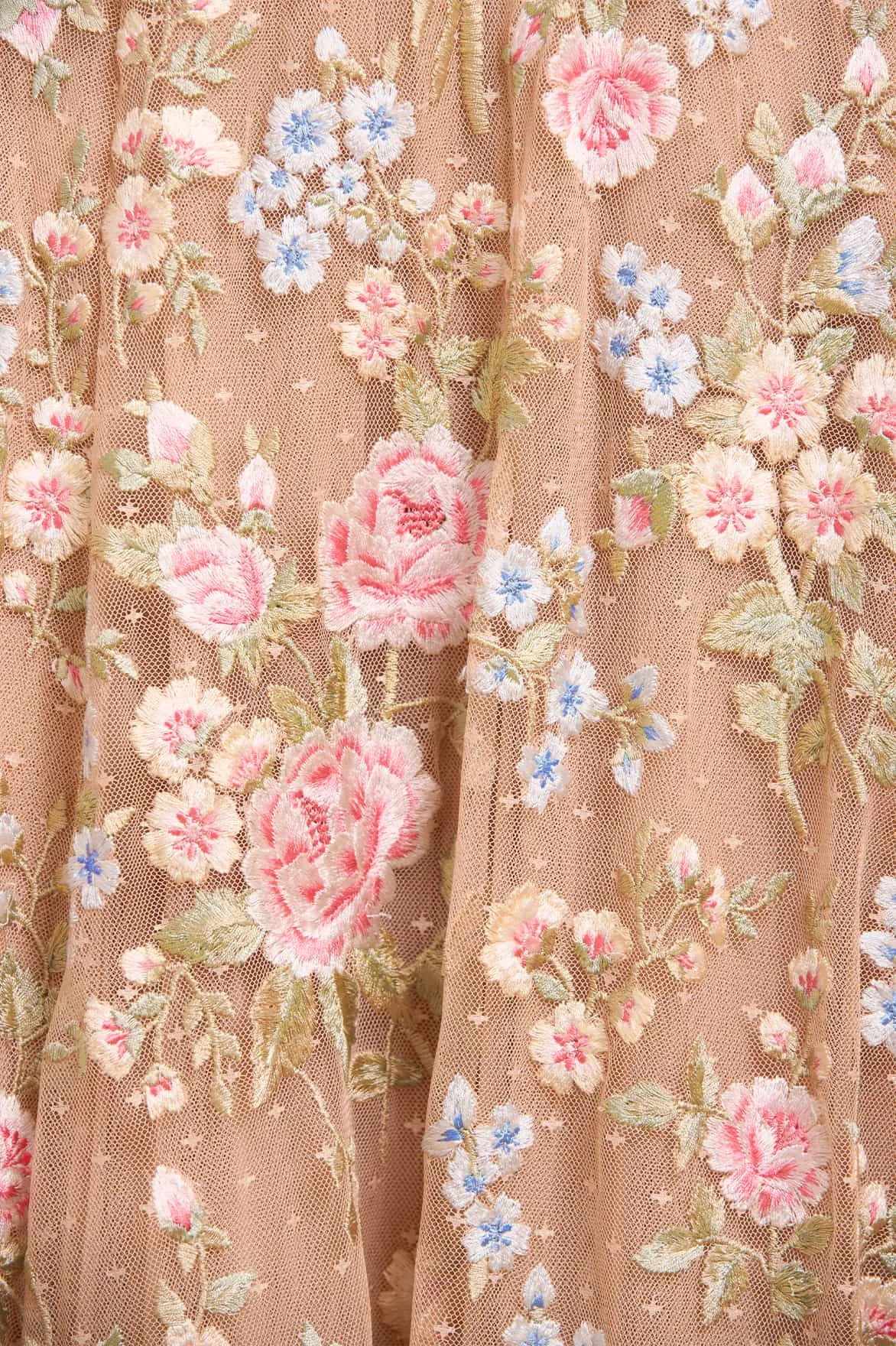 Antoinettes Floral Round Neck Ankle Gown Lightweight-Comfort Romantic Mood