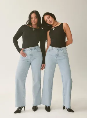 Routine Style Comfortable Style Arlington Straight Leg Denim Jeans Light Wash Tall