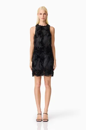 New Spirit Asher Mini Shift Dress in Black