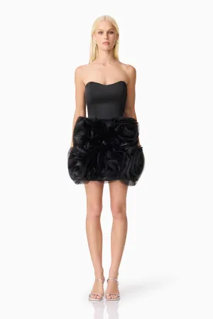 Cool Shape Natural Flow Asher Strapless Mini Dress in Black