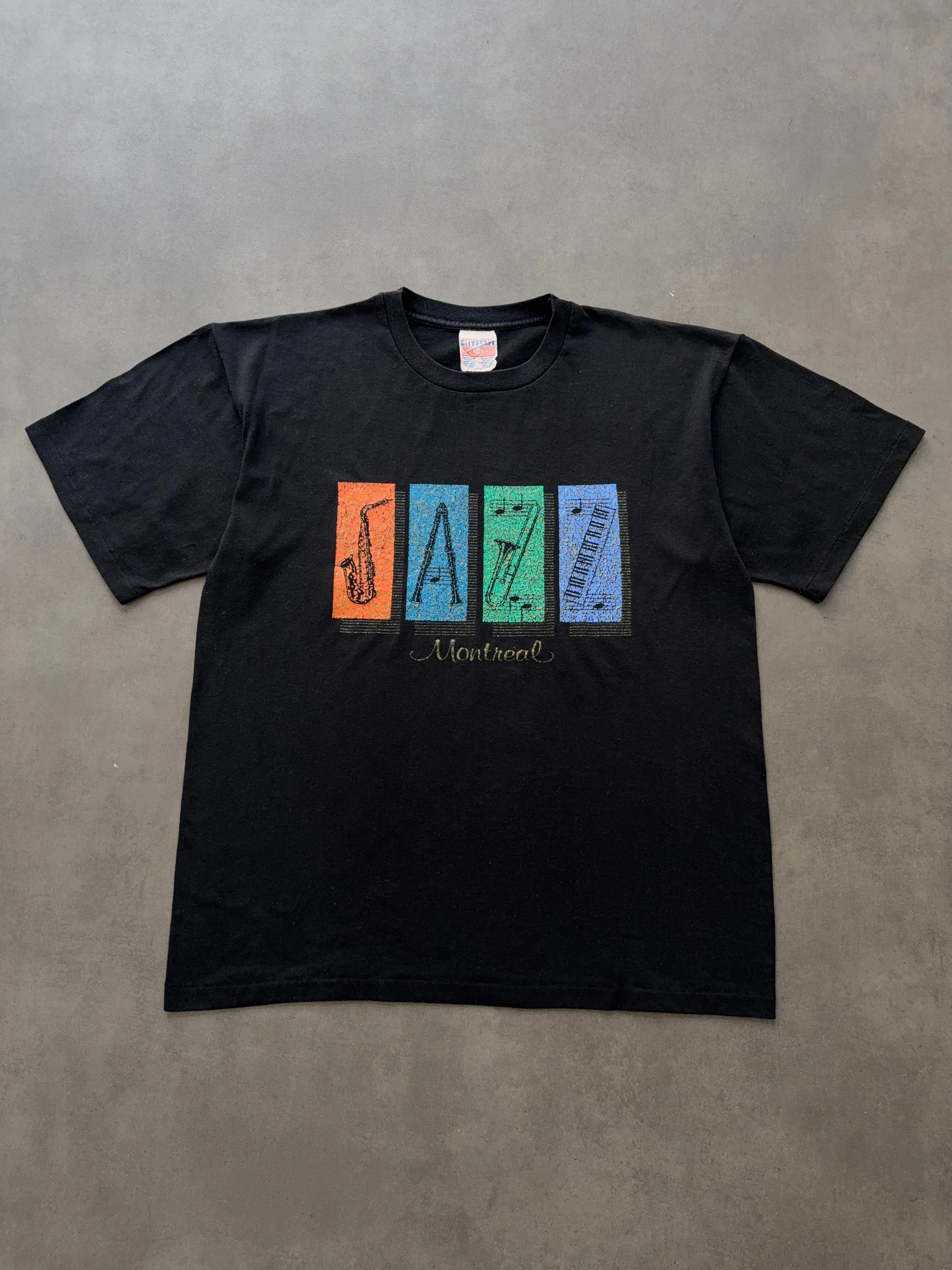 High Density Fabric Smooth Look 1990s Jazz tee (L)