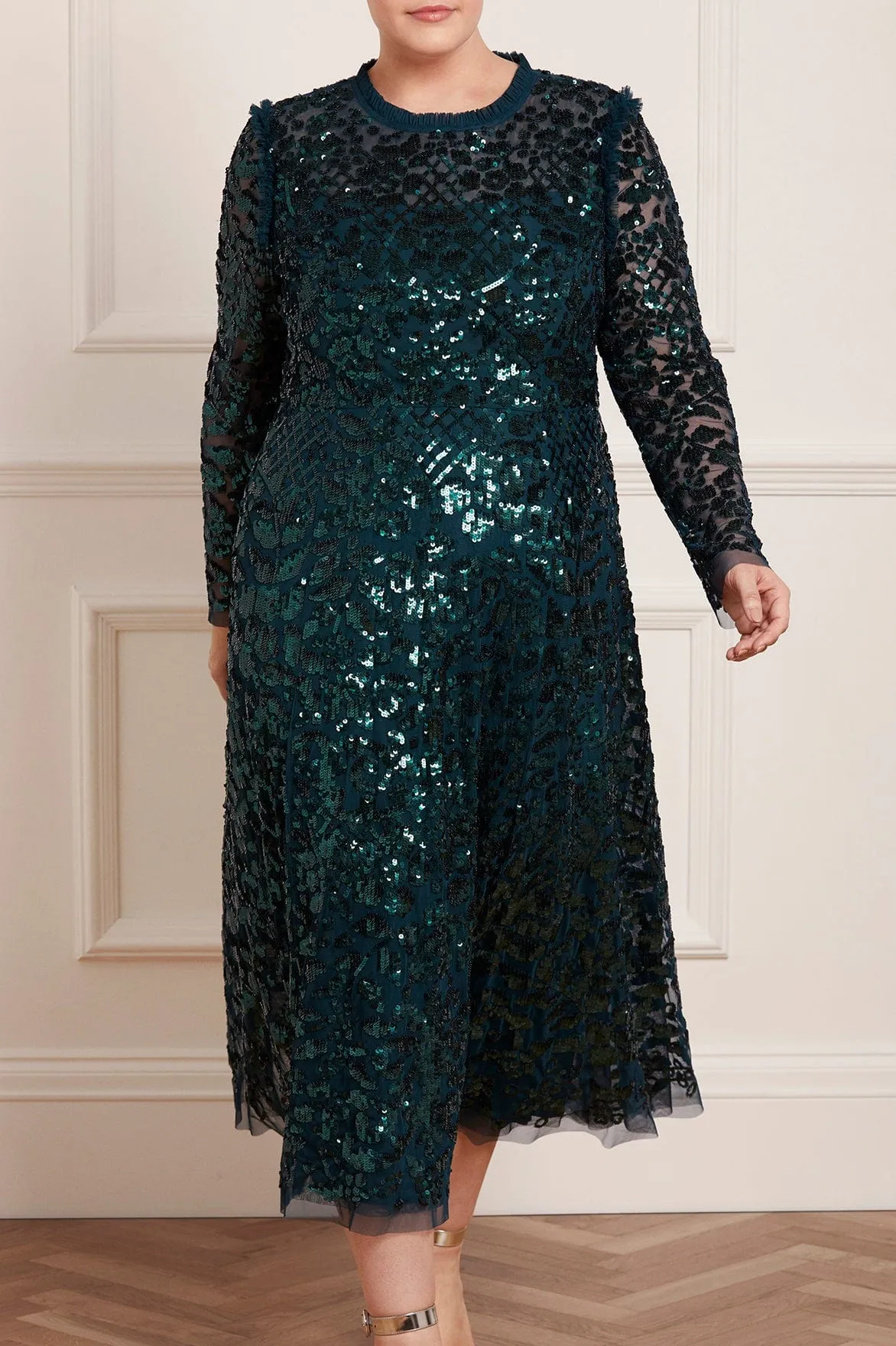 Sleek and Flattering Aurelia Long Sleeve Ballerina Dress