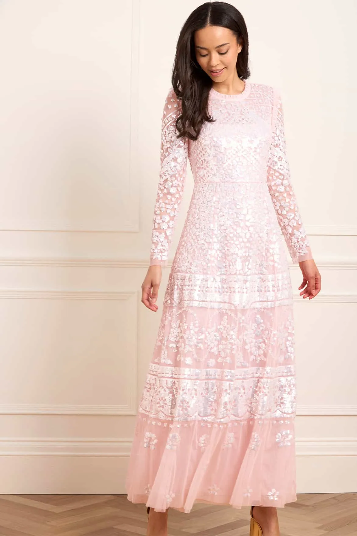 Aurora Gown Pleated-Skirt Cozy Layers