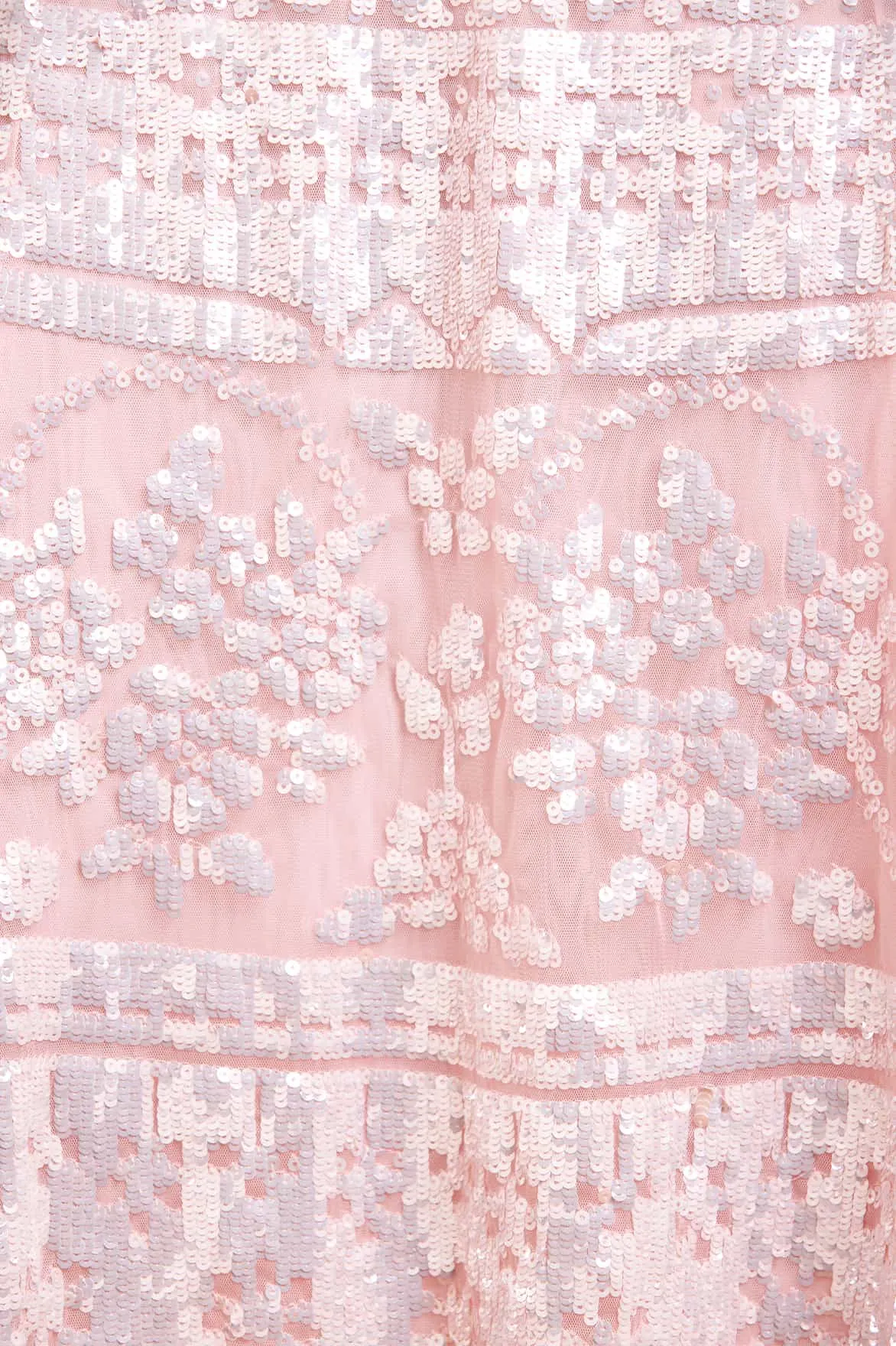 Aurora Gown Tonal-Stitching Sheer Element