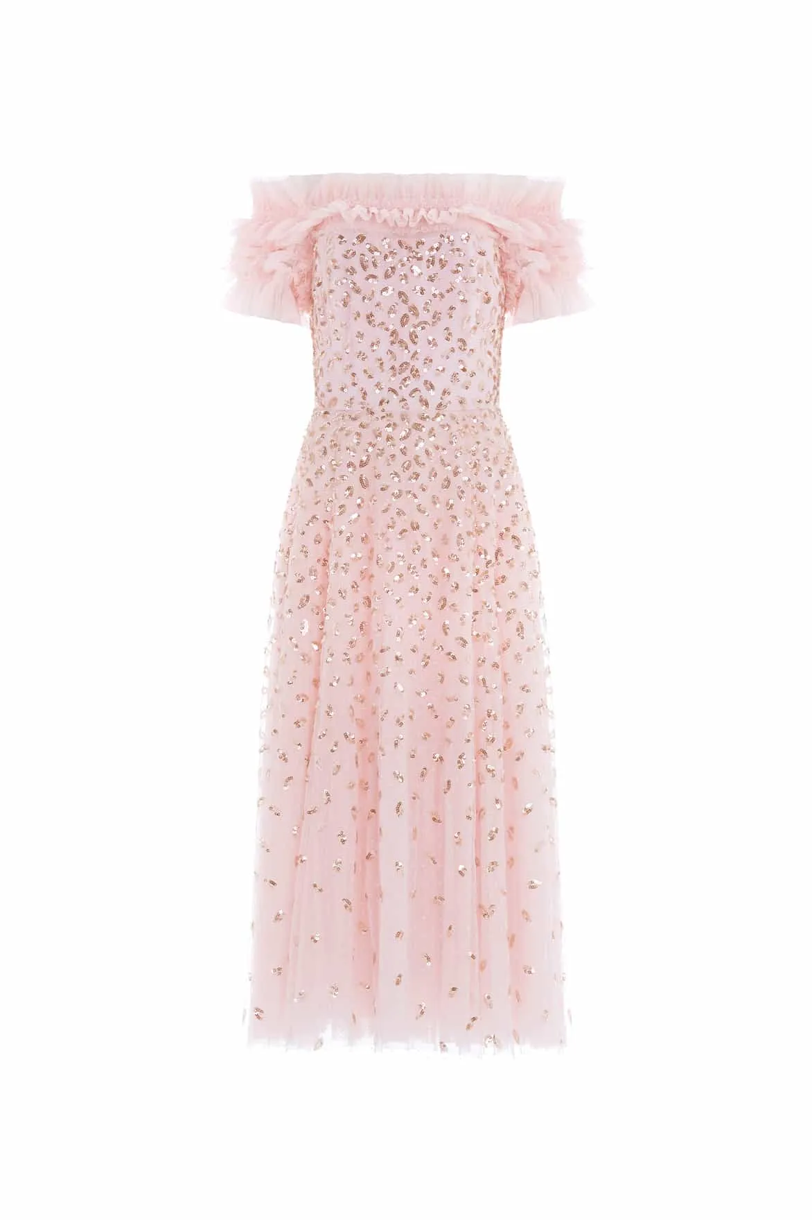 Casual chic dress Autumn Leaves Off-Shoulder Ballerina Dress