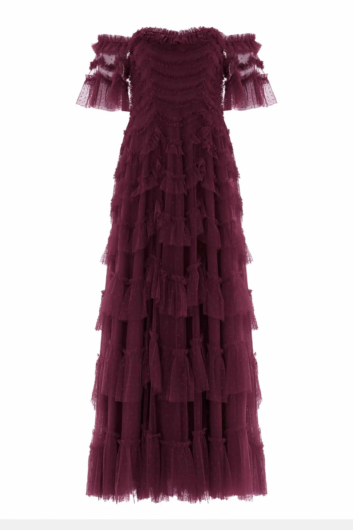 Aviana Off-Shoulder Gown Sleek Waist