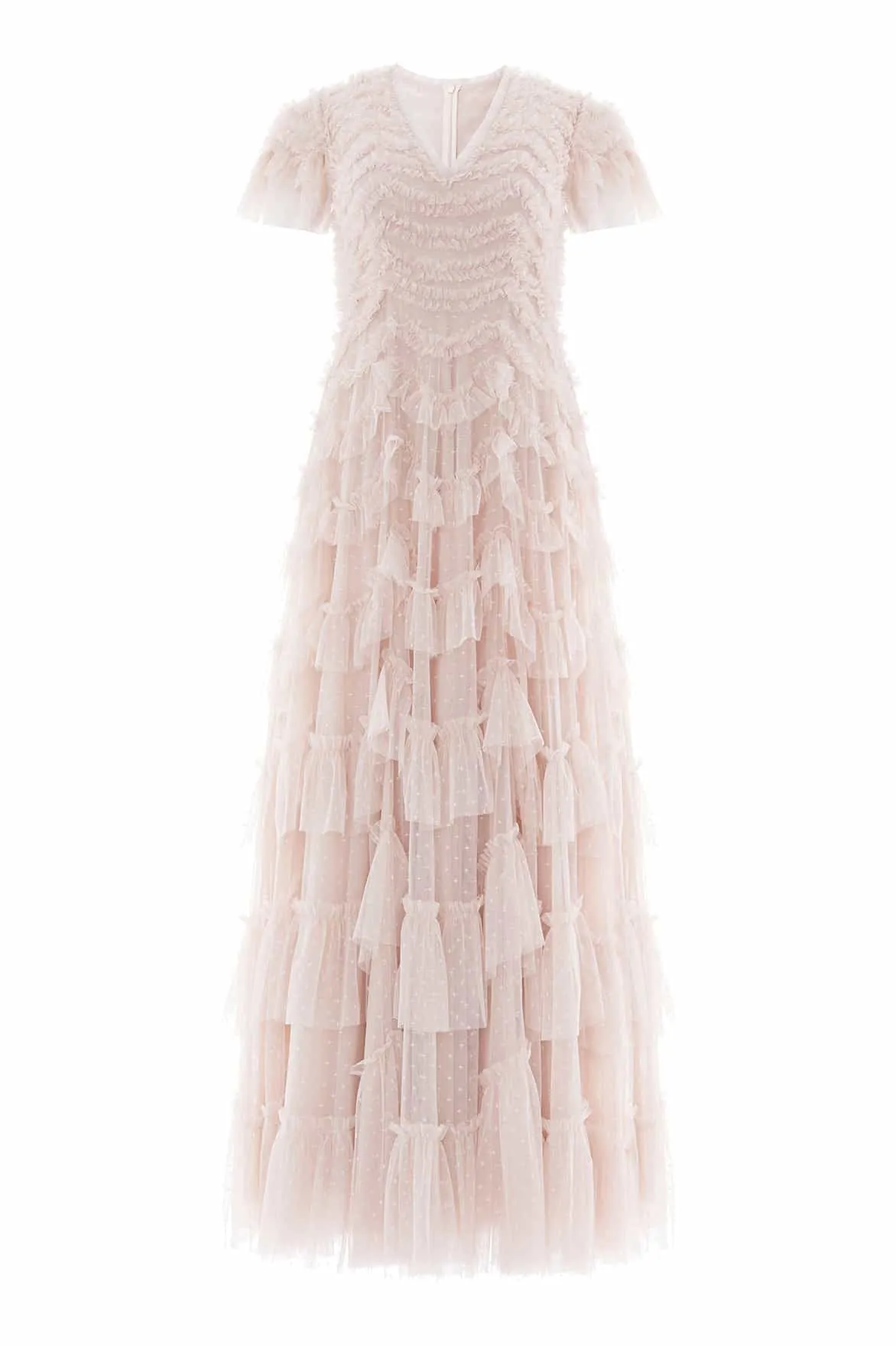 Aviana V-Neck Gown Peplum-Style