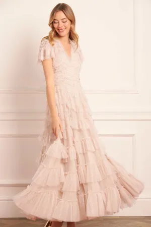 Chic Layering Movement Ready Aviana V-Neck Gown