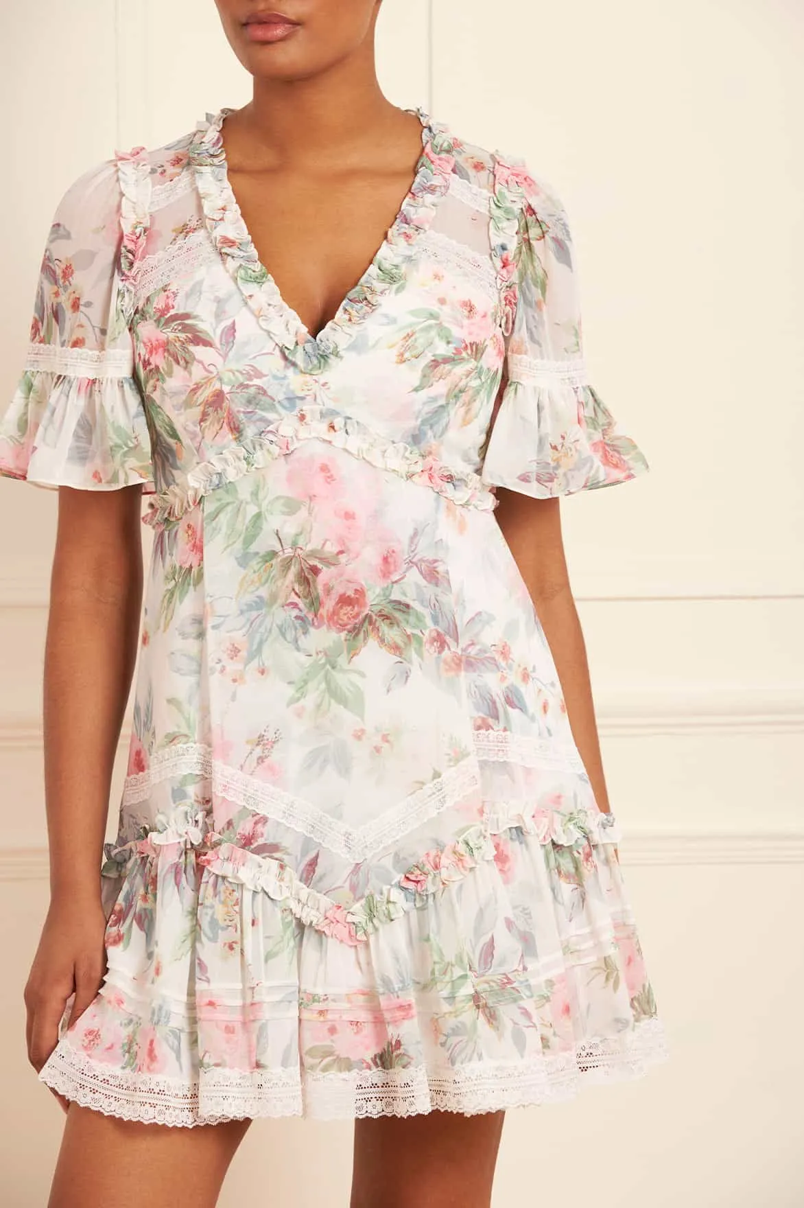 Everyday Comfort Comfort Layer Wear Paradise Garden Sonata Georgette Micro Mini Dress