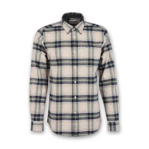 Anti Odor Technology waterproof Barbour - Betsom Tailored Fit Shirt in Stone Marl