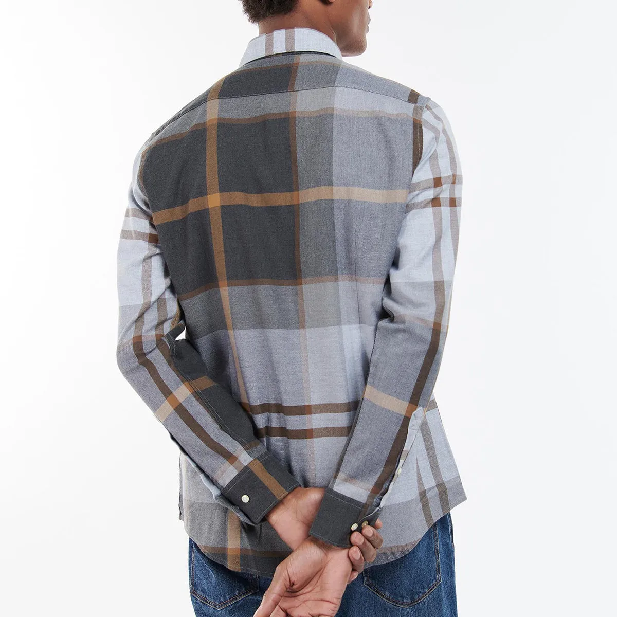 Tagless Design Essential Style Wear Barbour - Dunoon Tailored Fit Shirt in Greystone