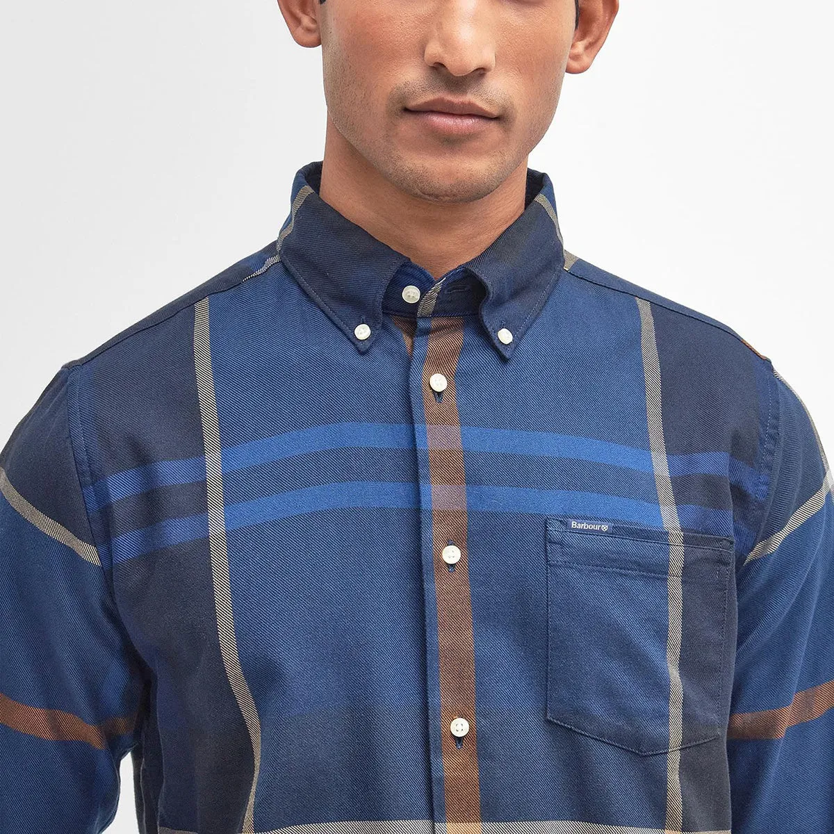 Barbour - Dunoon Tailored Fit Shirt in Midnight Tartan Non Irritating Tags Smart Layer