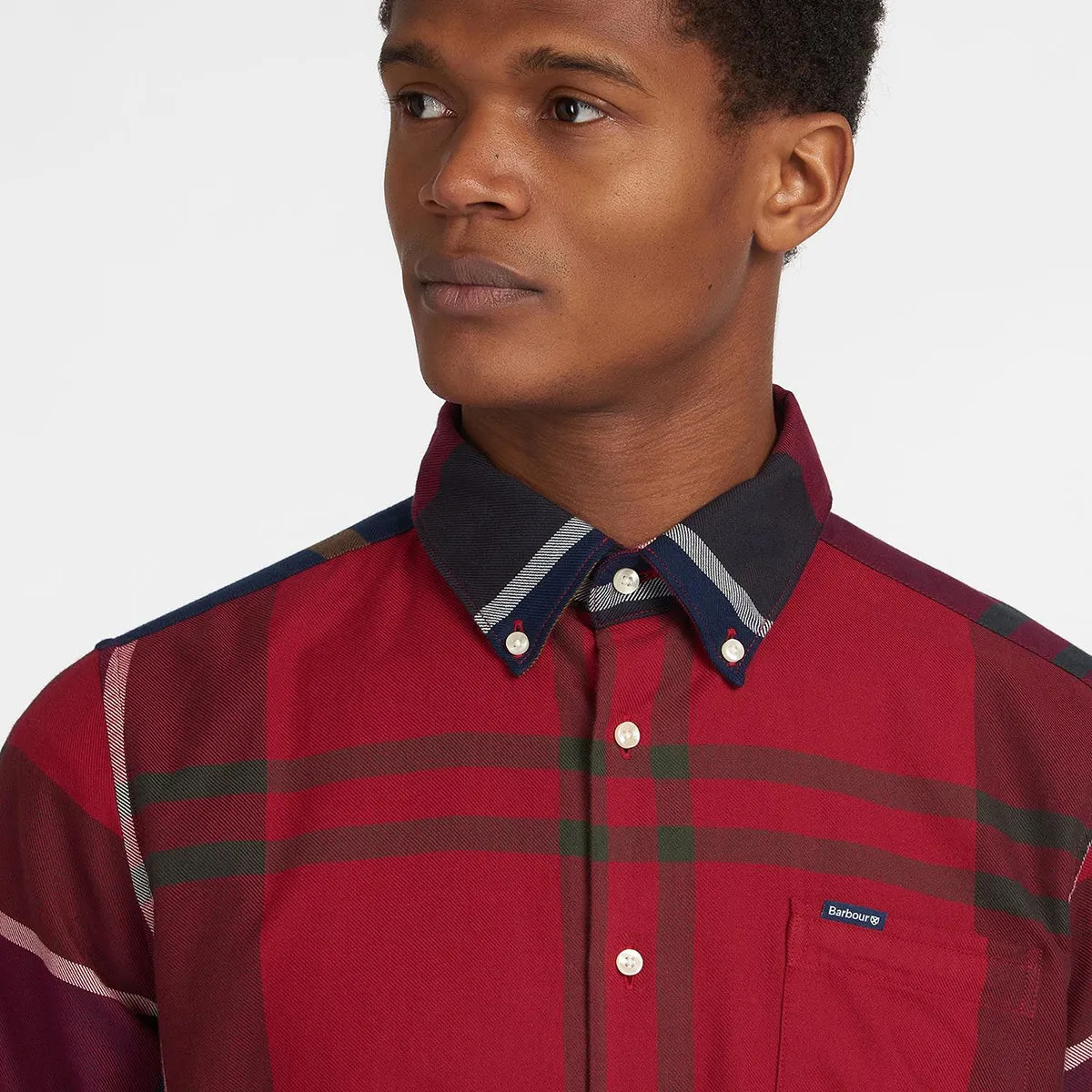 Layered Look Wear Barbour - Dunoon Tailored Shirt in Red