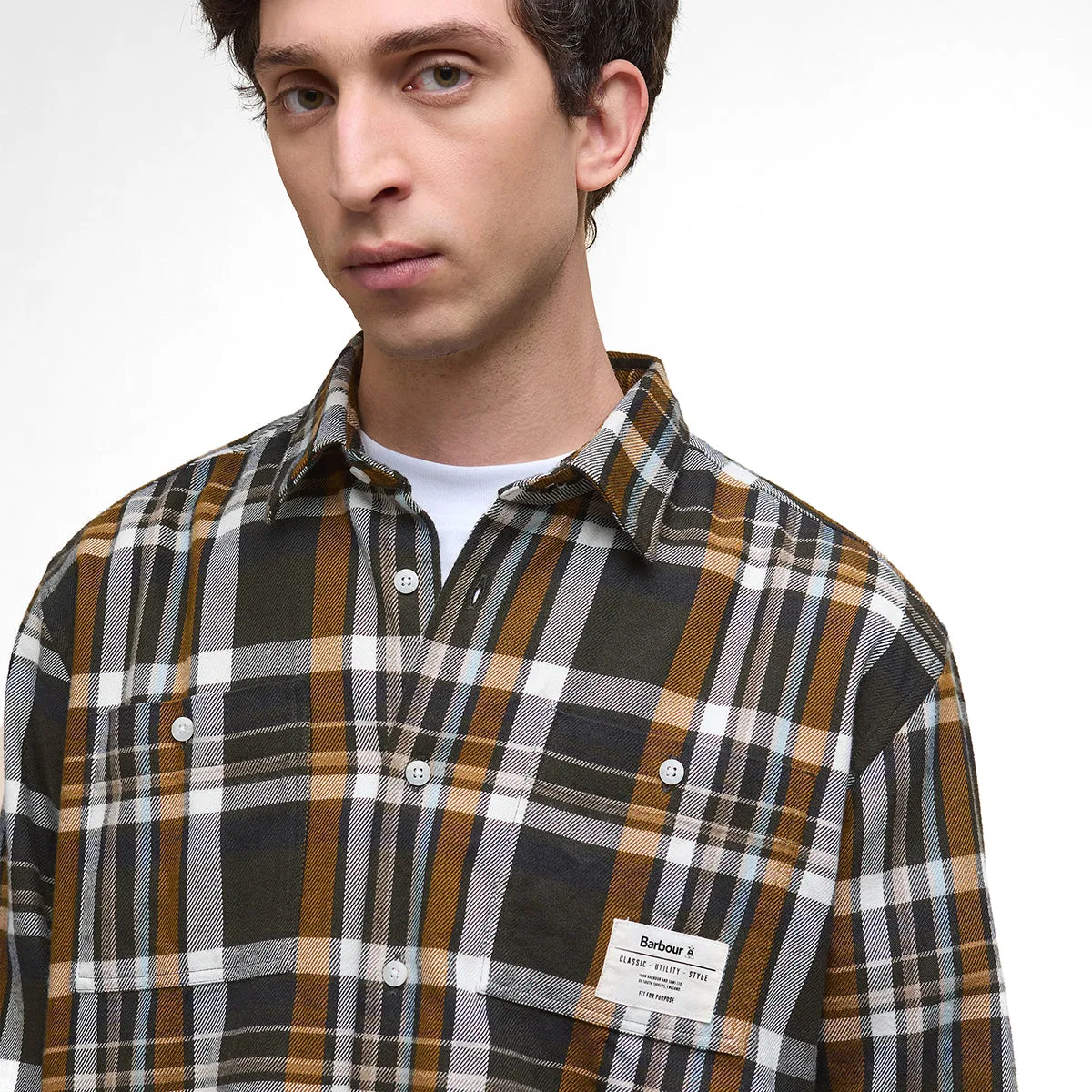 Barbour - Hanley Relaxed Shirt in Olive Chilly Day Essentials Cool and Comfortable