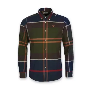 Simple Layer Barbour - Iceloch Tailored Fit Shirt in Green Tartan