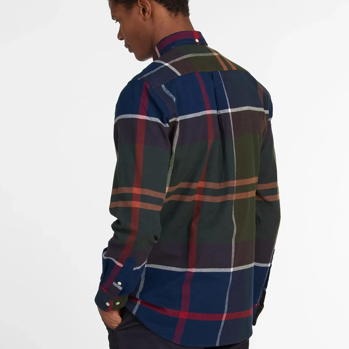 Tagless Comfort Barbour - Iceloch Tailored Fit Shirt in Green Tartan