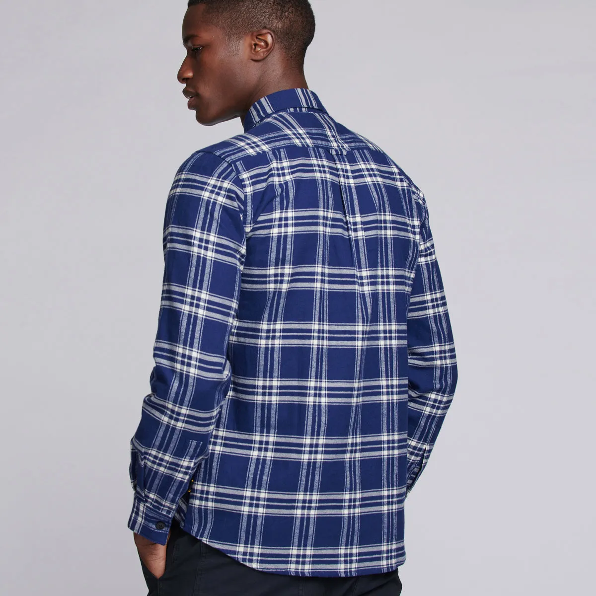 Barbour Intl. - Tailored Fit Bold Check Shirt in Blue Bohemian freedom Comfortable Wear