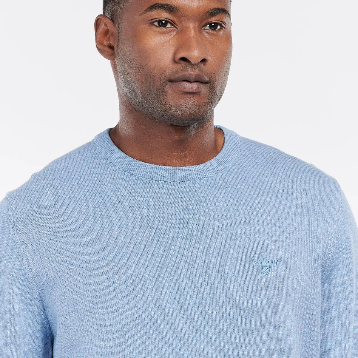 Barbour - Pima Cotton Crew Neck Jumper in Dark Chambray vacation wear