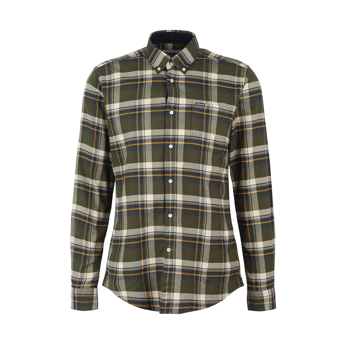 UV Protection Fabric Barbour - Sheildton Tailored Fit Shirt in Olive