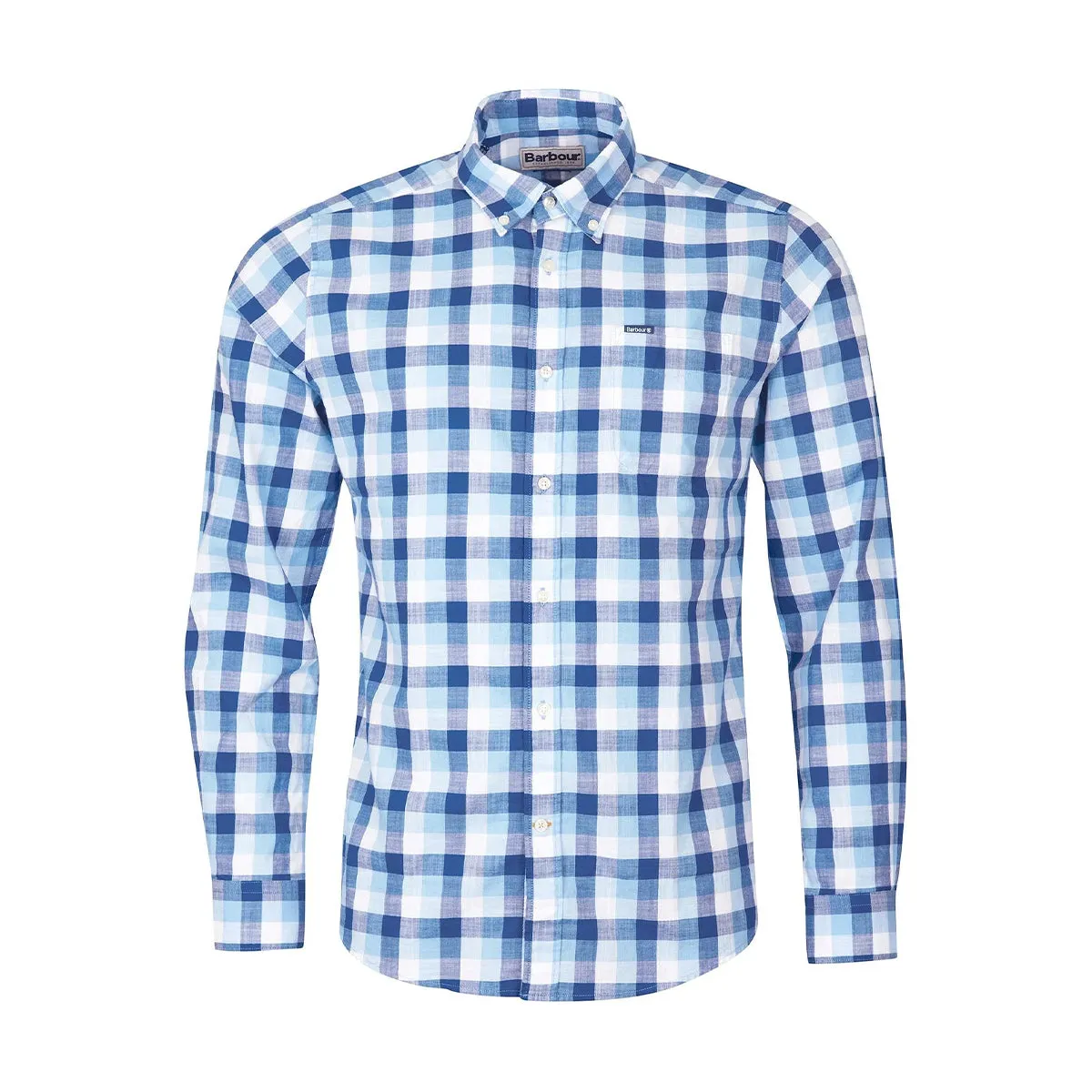 Barbour - Wardlow Tailored Fit Shirt in Blue No Fade Technology Simple Comfort Look