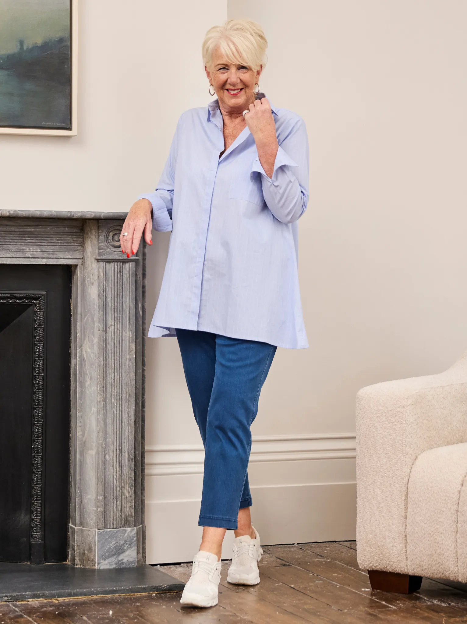 Comfy Waistband Bella by Robell Stretch Jean - Mid Blue