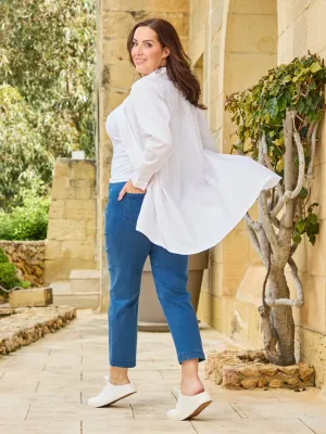 StretchFabric Bella by Robell Stretch Jean - Mid Blue