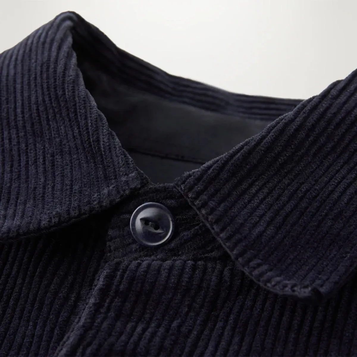 Street Casual Look Belstaff - Fallgate Cord Shirt in Dark Ink