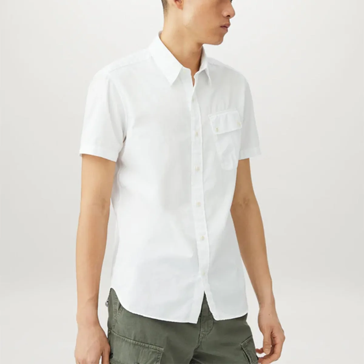 Belstaff - Pitch SS Shirt in White V-Neck