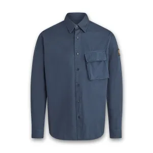 Belstaff - Scale Garment Dyed Shirt in Dark Ink Non Iron Fabric