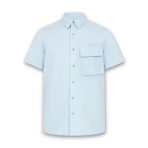 Belstaff - Scale SS Shirt in Sky Blue Relaxed Comfort Look