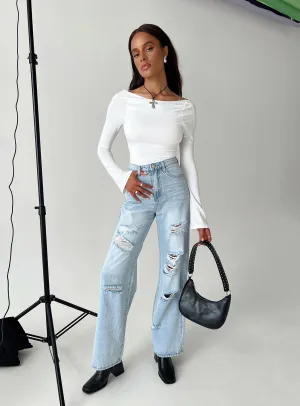 Bilston Boyfriend Jeans Light Wash Denim Quick Dry Technology